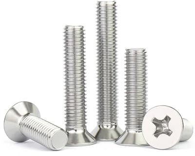 304 Stainless Steel Countersunk Cross Slot Screws, 20pcs Flat Head Bolts(M10 x 70mm)