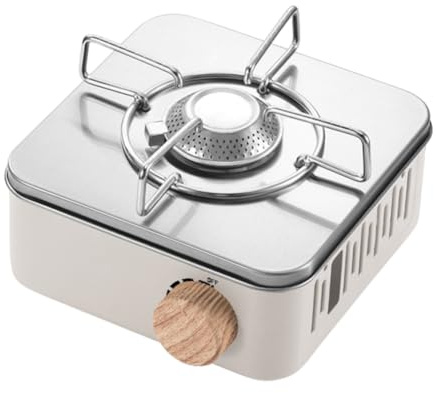 Generic Fornello da campeggio, fornello a gas per esterni, forno a gas portatile (bianco)