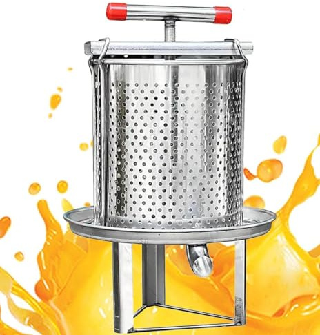 manuelle honigschleuder honigpresse extraktor aus edelstahl manual honey press extractor wachspresse bienenzucht werkzeug imkereibedarf für die herstellung von wein honig saft pfefferöl oil
