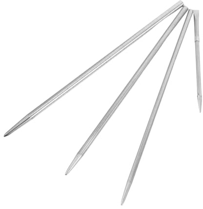 Tofficu 4 Pezzi Ago Leggero Scarpe Acciaio Inossidabile Lacci 2.5/3/3.5mm in per e da Infilare Facilmente Lacci, per Stivali da Lavoro e Paracord