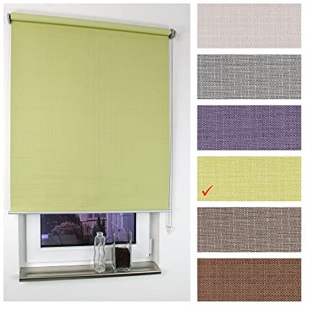 Liedeco Rollo Struktur Verdunkelung, Seitenzugrollo, Länge 175 cm lindgrün, 102 cm x 175 cm (B x L)