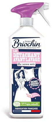 Jacques Briochin Spray Détachant Avant-Lavage au Savon Noir, 500 Millilitres - Lot de 2