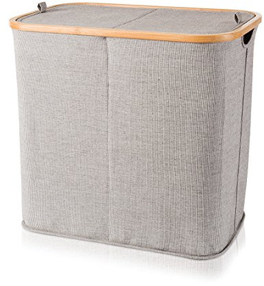 Möve Wäschetruhe, Grau, 54 x 33 x 50 cm