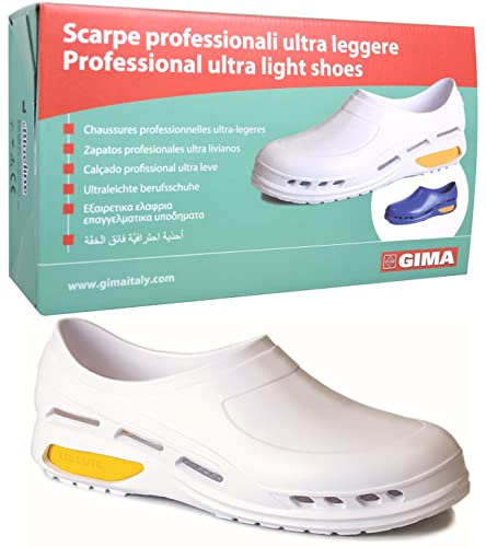 Scarpa professionale ultra leggera, zoccoli sanitari in gomma, mizura 43, colore bianco