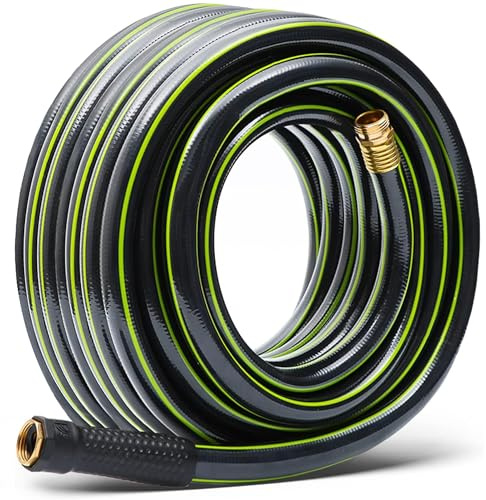 Worth Garden Hose 3/4 in. x 50 ft. - Heavy Duty Lightweight PVC Water Hose - Flexible, No Kink, Leakproof, Male to Female Fittings - 200PSI Work & 500PSI Burst, for Lawn, Gardening & Commercial Use