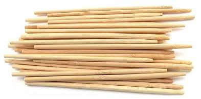 BambooMN 21,5 cm di lunghezza, 6 mm di spessore, semi punti, caramelle mela, mais cane, spiedino multiuso per alimenti, 300 pezzi