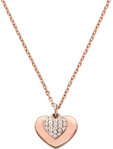 Michael Kors MKC1120AN791 Damen Collier Silber 925 Rose weiß Zirkonia 45 cm