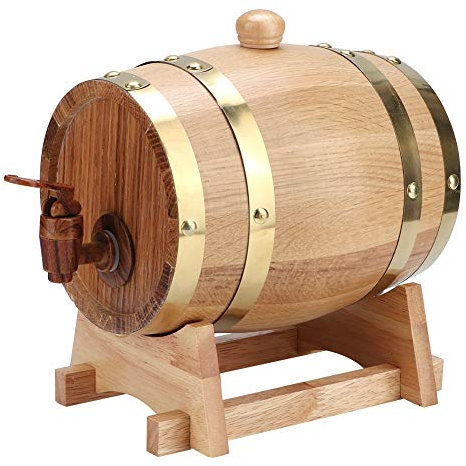 Shanbor Botte, Botte di Vino Vintage, Botti di Legno da 1,5L pratiche Botti di Rovere per Vino Brandy