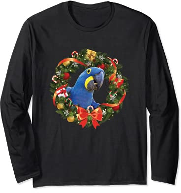 Couronne de Noël en aras jacinthe et perroquet Manche Longue