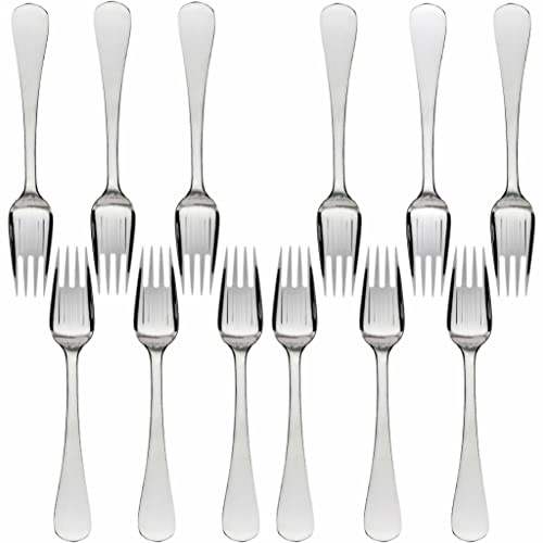 Gabeln 12 Stück für Reis, Besteck set 12 Personen für Restaurants, Riesen Gabel , Löffel und Gabel - Gabeln Edelstahl - 20 cm