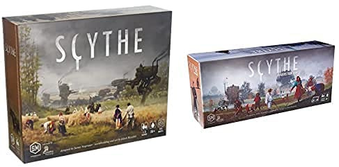 Asmodee Bundle of Stonemaier Games | Scythe + Scythe Expansion: Invaders from Afar | Board Game | Ages 14+ | 1-7 Players | 90-115 Minutes Playing Time