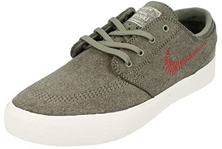 Nike SB Zoom Janoski Flyleather RM Herren Trainers CI3836 Sneakers Schuhe (UK 5.5 US 6 EU 38.5, Tumbled Grey University red 005)