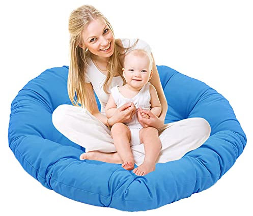 Polster für Papasansessel Rundes Papasan-Sitzkissen Dickes Eiernest-Stuhlkissen Papasansessel Kissen Kissen für Gartensessel Ersatzpolster für Indoor Outdoor Garten (C 130x130cm/51.18x51.18in)