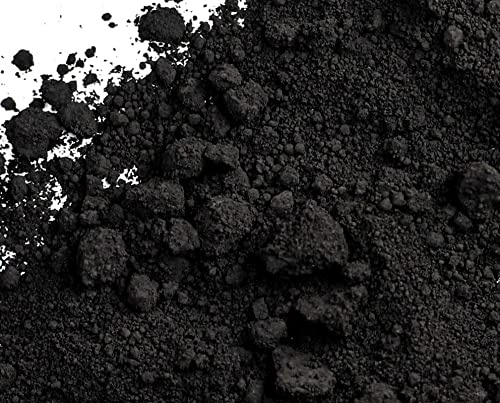 Rock N Soil Black Pigment Powder, Matte Black Iron Oxide Powder, Black Concrete Pigment Powder, Black Grout Colorant, Color Dye for Cement Clay Wood Stain Putty Epoxy Resin - 5 Oz, Black