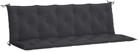 vidaXL Gartenbank-Auflage Schwarz 180x(50+50) x7 cm Oxford-Gewebe