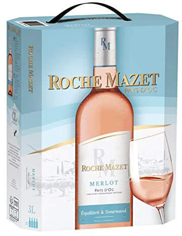 Roche Mazet – Merlot Roséwein Trocken (3l) – Pays d’Oc IGP – Bag-in-Box