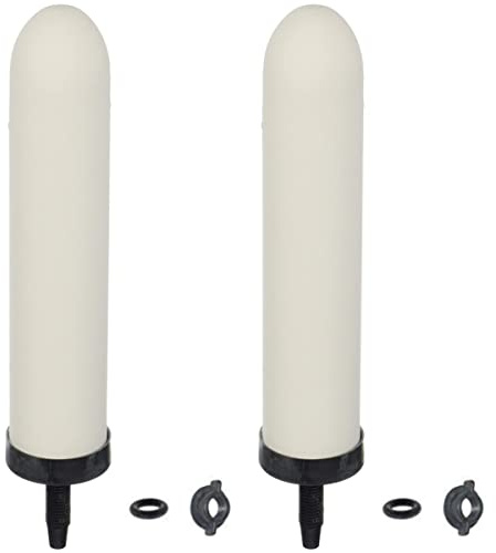 HUINING Lot de 2 bougies filtrantes en céramique remplaçables de 7 pouces avec charbon actif pour systèmes de filtration d'eau par gravité de table, réservoir d'eau domestique