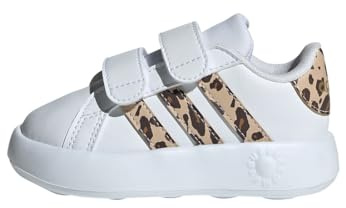 adidas Grand Court 2.0 Shoes Kids, Zapatillas de Tenis Unisex bebé, FTWR White Magic Beige Matte Gold, 24 EU