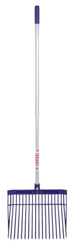 Red Gorilla Medium Bedding Fork with Straight Handle Purple Lightweight For Stable Bedding Mucking Out Polycarbonate Pitchfork for Hay and Garden Compost 154cm Long