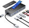 ORICO 8-in-1 USB C Docking Station mit M.2 SSD Gehäuse, USB C Hub mit M.2 NVMe/SATA SSD, 10Gbps, 4K@60Hz HDMI, 100W PD, SD/TF Kartenleser,15cm Kabellänge -OM28P