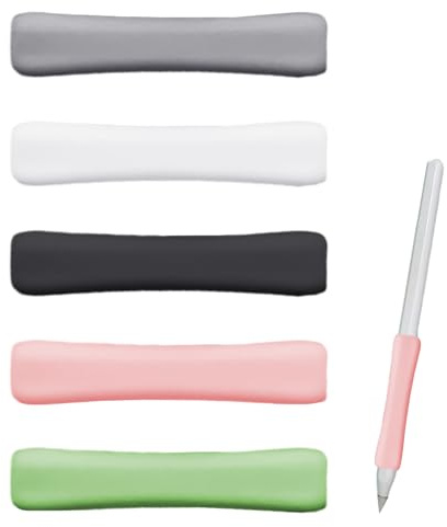 MEMOFYND 5 Pieces Second-Generation Pen Grip Covers, Touch Screen Pen Accessories, Handwriting Capacitive Pen Protective Cover, Ergonomic Silicone Touch Screen Pen Grip