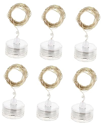 Zerodeko 12stücke Wasserdichte Unterwasserlichter Submersible Lichterkette Für Hochzeiten Partys Und Terrassenbeleuchtung Leds Pro Schnur Stilvolles Design Plummblüte