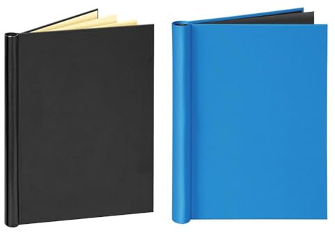 VELOFLEX 4944080 - Klemmbinder DIN A4, mit Ledernarbung & 4944351 - Klemmbinder DIN A4 Velocolor, mit Leinenstruktur, Füllmenge max. 150 Blatt, hellblau, 1 Stück