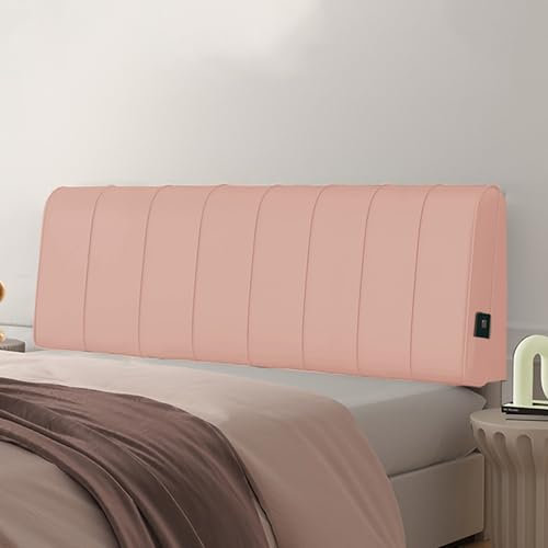 ZZYK Rosa,Straps/71x23x4In,Abwischbare Kopfteilkissenstütze Gepolstert Für Zuhause Schlafzimmerbank Tagesbett Großes Wandkissen Übergroße Rückenlehne Volle Keilrolle