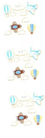 TOYANDONA 60pcs Birthday Cake Topper Boys Theme Hot Air Balloon Airplane Cake Picks Party Cupcake Decorations for Boys Shower Balloons Happy Birthday Topper