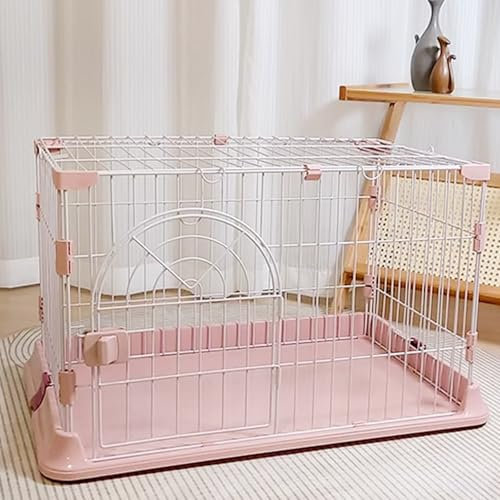 Faltbare Hundebox Übergroße Space Top Removable Skylight Hundebox, Geeignet für Mittlere und Große Hunde Grün Grau Rosa(Pink,84 * 60 * 54cm)