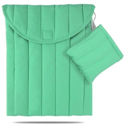 Linpr Puffy Laptop Sleeve 15-16 Inch, Soft Laptop Case, Light Green Set