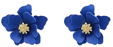 HSAJS Blumen Ohrringe für Damen Bunte Blume Tropfen Ohrringe Klein Helix Knorpel Ohrringe Hypoallergene Modeschmuck Frauen und Mädchen für Partei Hochzeiten Verlobungen