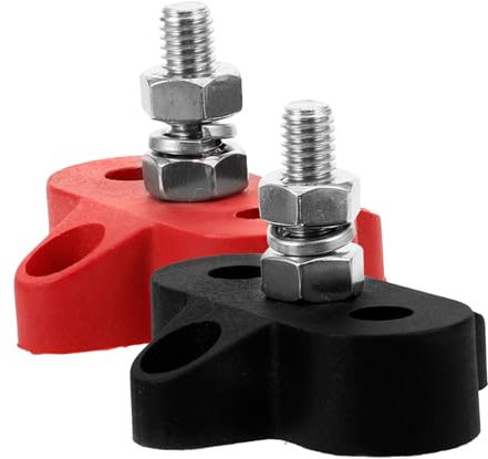 OSOLADY 2 Stücke Terminal Bus Bar Terminal Block Für Auto Rv Boot 12-48v Edelstahl Schrauben