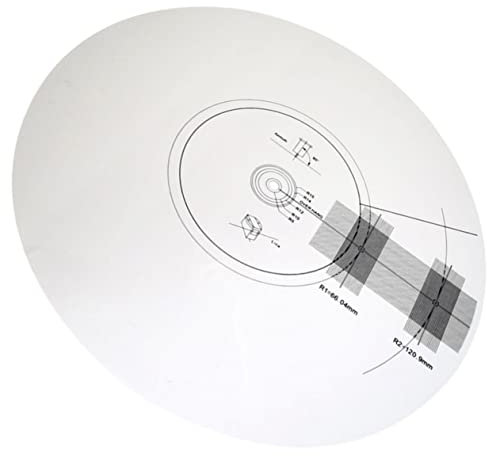 TINEASUR Vinyl-plattenspieler-kalibrierplatte Ausrichten Des Tonabnehmers Mit Anti-rutsch-funktion Und Präzisem Winkel-messlineal Für Schallplatten