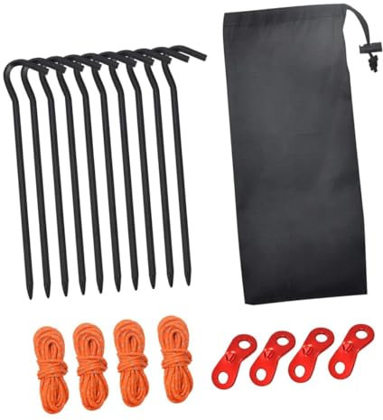 ifundom 1 Juego Juego De Uñas Pesado Pabellón Estacas De La Tienda Cámping Carpa con Dosel Accesorios para Acampar Apuestas Clavija Estacada Lona De La Tienda Aleación De Aluminio