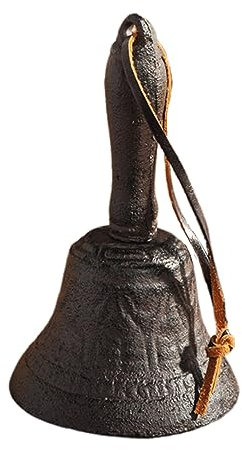 Homoyoyo Campanas De Mano De Hierro Fundido Retro Campana De Hierro Oxidada para Decoracion De Jardin