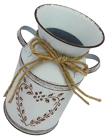 Ciieeo Jarrón Vintage de Metal para Flores Secas Decorativo y para Arreglos Hogar y Oficina