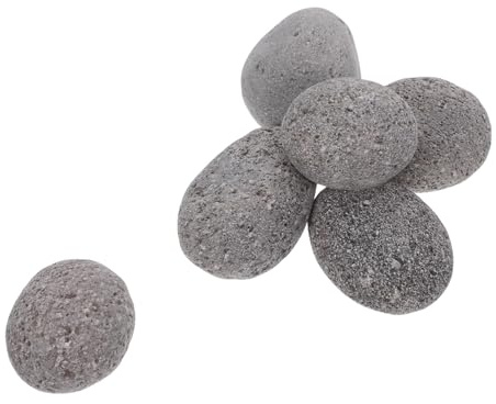 HANABASS Piedras de Lava Volcánica Natural para Hoguera Decorativas y Reutilizables Resistente Altas Temperaturas para Jardín Barbacoa y Estufa de Gas