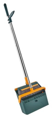 PENIKOKO Foldable Stand-up Broom and Dustpan Set Household Cleaning Tool Kit with Long Handle for Indoor Outdoor Use Convenient Narrow Corner Dust Collection Practical and Easy Sweep Design