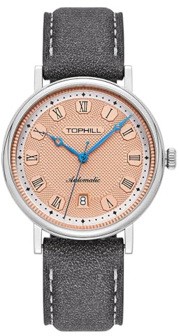 TOPHILL Mechanische Herrenuhr, 40 mm, 5 ATM, Miyota 9015 Uhrwerk, Automatikuhr, Saphir, Edelstahl, elegante Uhren für Herren
