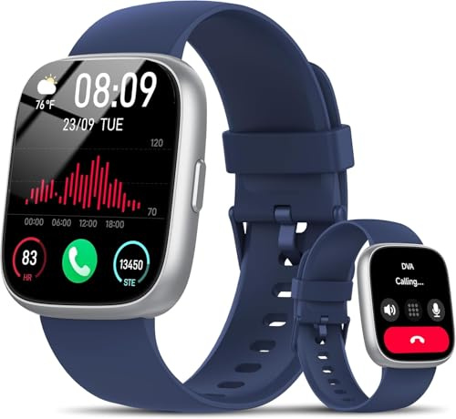 Alexa Smart Watch for Men Women, 1.83 HD Fitness Watch with Bluetooth 5.3 Call, New Smartwatch with Heart Rate/Sleep/Stress Monitor/110+ Sport, IP68 Waterproof Activity Tracker for Android iOS, Navy