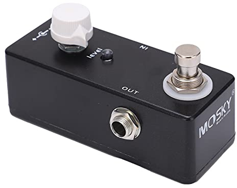 Xiuganpo Gitarrvolymeffektpedal med True Bypass, Metalldämpare för Klart Ljud, 20mA Ström, Svart Finish