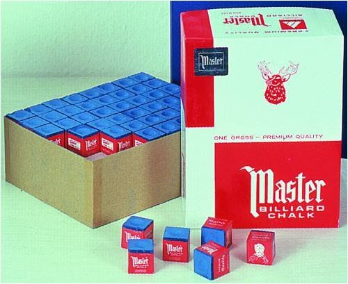 GamePoint Original USA Billardkreide Master blau, 144 Stück im Karton