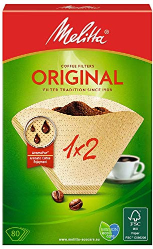 Melitta Sacchetti filtranti 1 x 2/80 marrone naturale, 80 pezzi