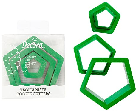 DECORA 0255303 AUSSTECHER-Set FÜNFECK, 3-TLG CM1,5/3,5/5 H2,2CM