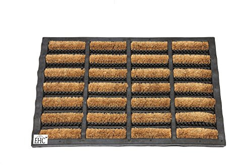 EHC Heavy Duty Door Mat Indoor/Outdoor Coir Weather Resistant Eco-friendly Entrance Mat 45 cm X 75 cm