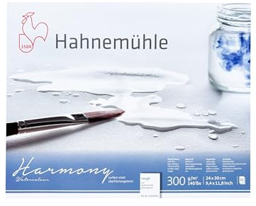 Hahnemuhle Harmony Watercolour Block,12 Sheets, 24x30cm Rough