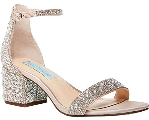 Betsey Johnson Women's SB-MARI Heeled Sandal, Champagne, 4 UK