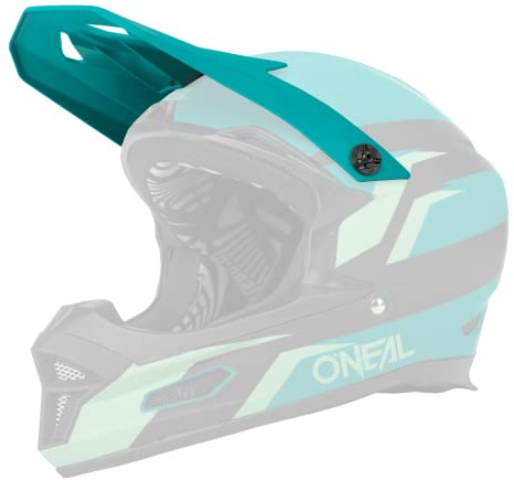 O'NEAL | Ersatzschirm Fahrrad-Helm | Mountainbike MTB | Ersatzschirm für den Fury Helmet Stage V.22 | Visor Fury Helmet Stage V.22 | Erwachsene | Schwarz Petrol