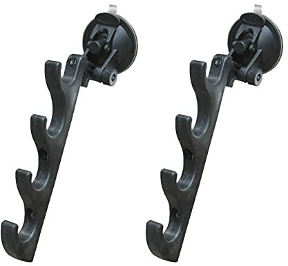 xinxinchaoshi Rutenhalter Einstellbare horizontale Angelrute Lagerhalter mit Saugnäpfen am Fahrzeug Auto/LKW anbringen/SUV/Boot/glattes Glas Angelrutenhalter